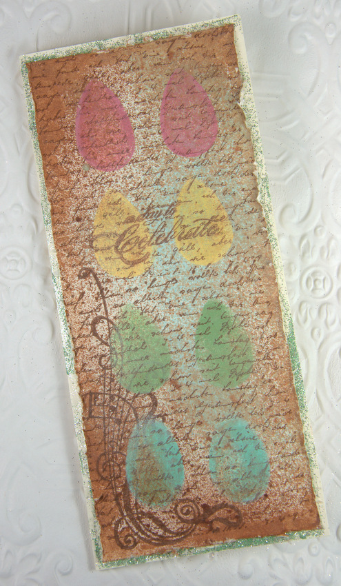 Create a Vintage Distressed Easter Egg Card with Walnut Ink